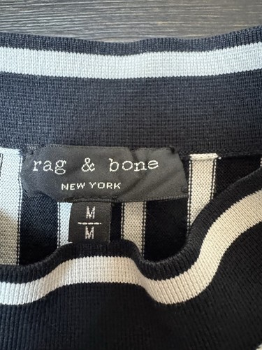 Rag & Bone Woman’s Black/White Striped Silk Blend Sleeveless Shirt SZ M, Casual - Bild 4 von 5