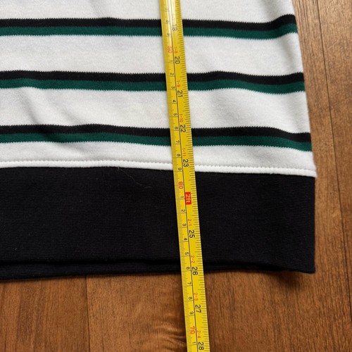 Polo Ralph Lauren Boys XL (18-20) Quarter Zip Pullover Stripes White Green Blk - Picture 8 of 11