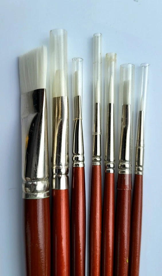 7 pinceles redondos brillantes Robert Simmons White Sable Artist nuevos Foto 2 de 4