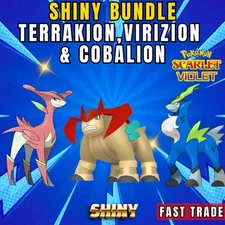 Virizion, Terrakion & Cobalion ⭐️SHINY 6IV⭐️ Pokemon Scarlet & Violet 🚀BUNDLE🚀