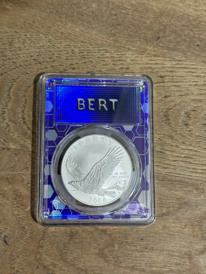 2008-P Silver Dollar - Bald Eagle PCGS MS70 2008 P $1 LIMITED BERT LABEL - Image 3 of 3