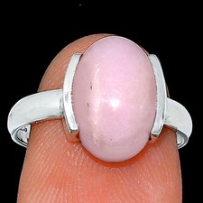 Natural Pink Opal - Australia 925 Sterling Silver Ring s.7 Jewelry R-1173