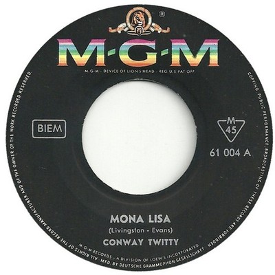 Conway Twitty - Mona Lisa (Vinyl 7'' - 1959 - DE - Original)