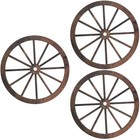 3 Count Hanging Decorative Wheels Farmhouse Country Bedroom Vintage Wood