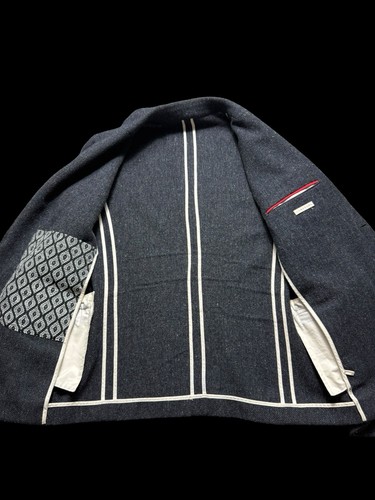 Homecore Flecked Tweed Blazer Size Large Grey 2Roll3 Corozo Buttons - Picture 6 of 11