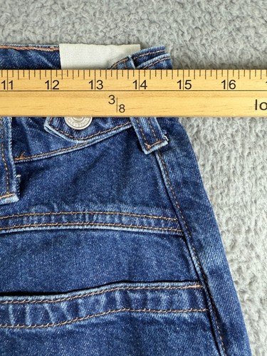 NEU We The Free Free People Palmer Bündchen weites Bein blau Jeans 26 x 30 Knopfleiste - Bild 2 von 9