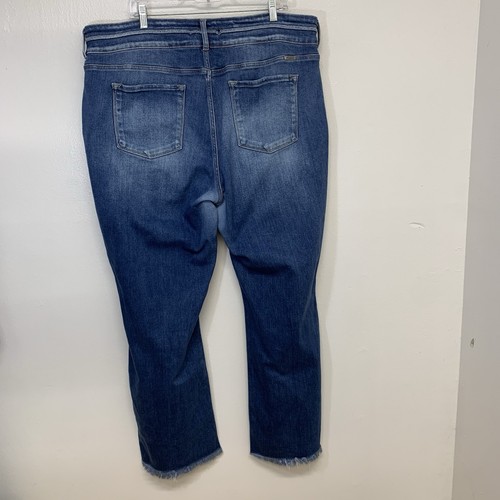 Kancan Jeans Damen Wide Straight Raw Hem Stretch Übergröße 24 Boho Western Freizeit - Bild 5 von 12