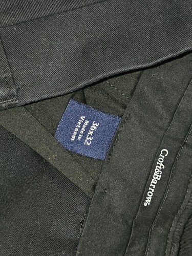 Pantalones de vestir Croft & Barrow para hombre talla 36 x 32 negros - Imagen 6 de 9