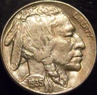 1935-S Buffalo Nickel AU/BU Uncirculated Full Horn