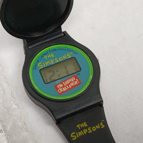 The Simpsons Bart Simpson Lenticular Subway Digital Watch 1997- New Battery - Picture 5 of 6