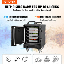 81QT Insulated Food Pan Carrier, Stackable Catering Dish Box for Chafing Dishes