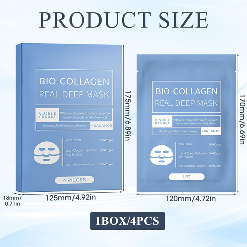 4 Pcs Hydro Cera-Nol Real Deep Mask, Hydrogel Moisturising Sheets for Overnig... - Picture 3 of 12