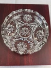 Vintage Anchor Hocking Clear Star Of David Large Ashtray 8” Heavy Pressed Glass