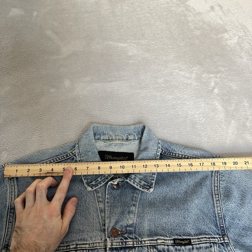 Wrangler Vintage Mens Type 3 Western Denim Trucker Jacket Blue Large Lightwash - Picture 14 of 15
