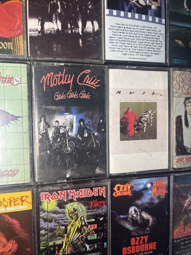 Vtg Cassette Tape Lot (24) Ozzy Osbourne, Iron Maiden, Motley Crue, AC/DC Rock - Picture 8 of 20