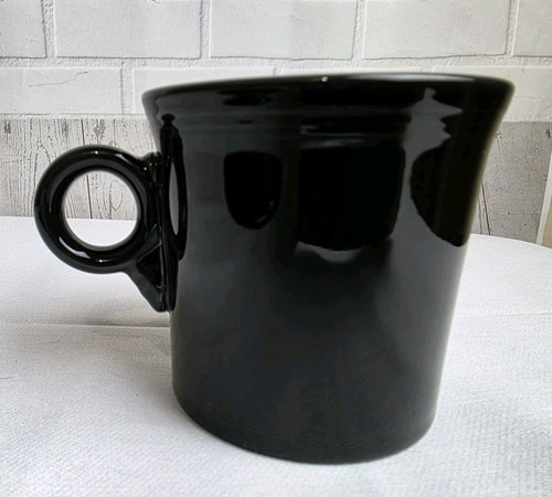 Fiestaware Set - Black with Cat Design, 9" Plate & 3-1/2" Cup, Retired - Picture 12 of 14