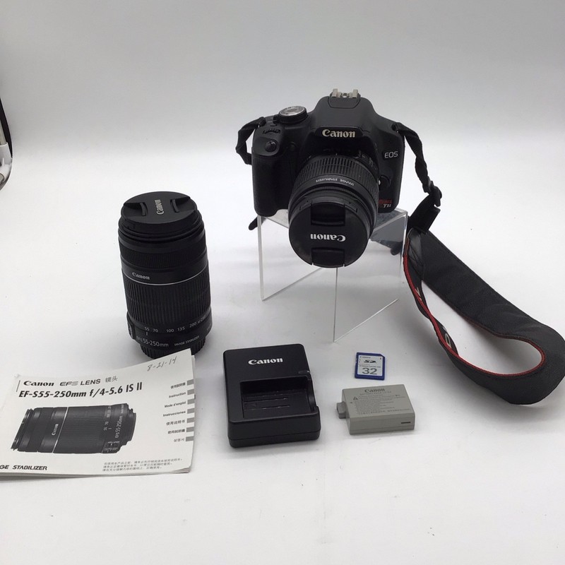 TESTED Canon EOS Rebel T1i 15.1MP Digital SLR Camera w/2 Lenses 18-55 & 55-250