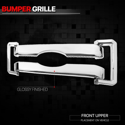 Glossy Chrome ABS Front Bumper Grille/Grill Overlay for 11-16 Ford F-250/F-350 - Bild 2 von 8