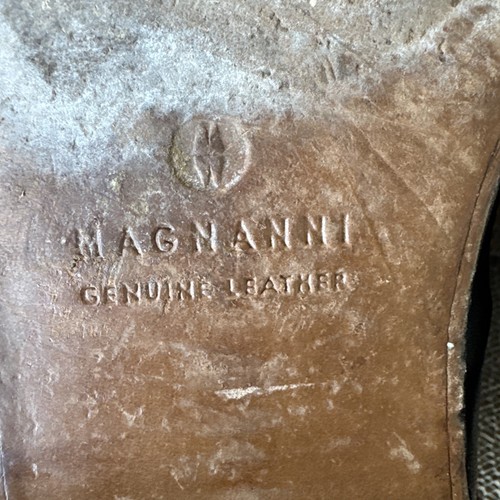 Scarpe eleganti MAGNANNI Federico Oxford da uomo taglia 9 WH nere con punta a cappuccio in pelle $298 - Foto 6 di 9