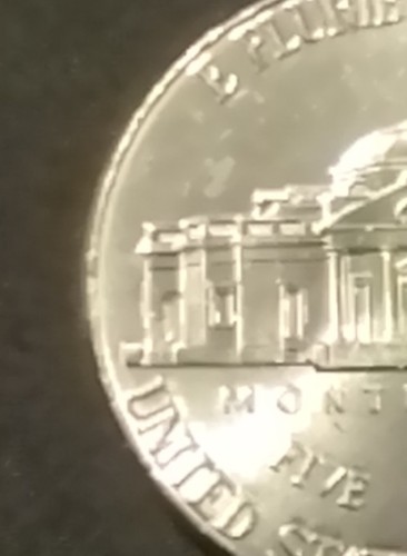 2023-P Jefferson Nickel Die Chip Error Reverse - Picture 2 of 3
