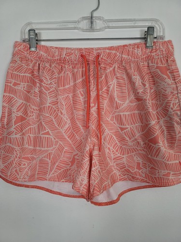 Huk Fishing Volley Shorts Womens Large Coral Floral Pull On Pockets Drawstring - Picture 2 of 8