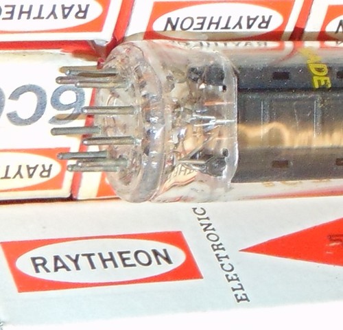 20 NOS NIB 6CG7 RAYTHEON TRIPLE FAT PLATES RÖHREN ZINNHEIZKÖRPER 6FQ7 USA 1956 - Bild 8 von 8