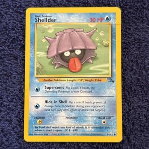SHELLDER 54/62 Fossil Unlimited WOTC Pokemon Card 1999 Near Mint