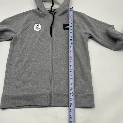 Adidas MLS Nashville SC Fußball Club Hoodie Jacke Full Zip Herren Größe SMALL grau - Bild 3 von 10