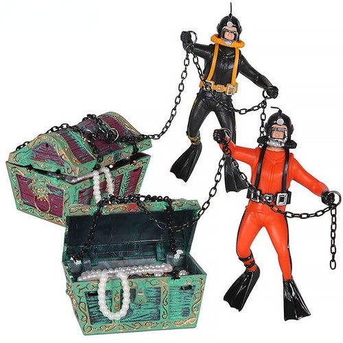 Air Driven Frogman Treasure Diver - Aquarium Ornament for Fish Tank - Picture 16 of 18