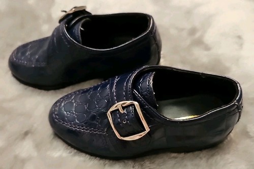 Zapatos de vestir Bravados II azul marino imitación cocodrilo talla 7 para niños pequeños - Imagen 3 de 8