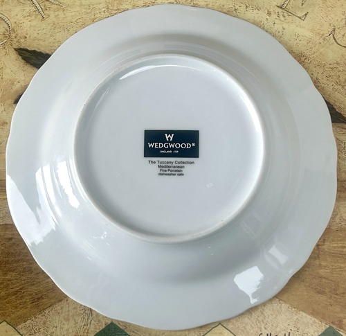 MEDITERRÁNEO Juego de 4 cuencos de sopa con borde 8,25" Wedgwood Inglaterra Toscana Toscana BONITO - Imagen 5 de 8