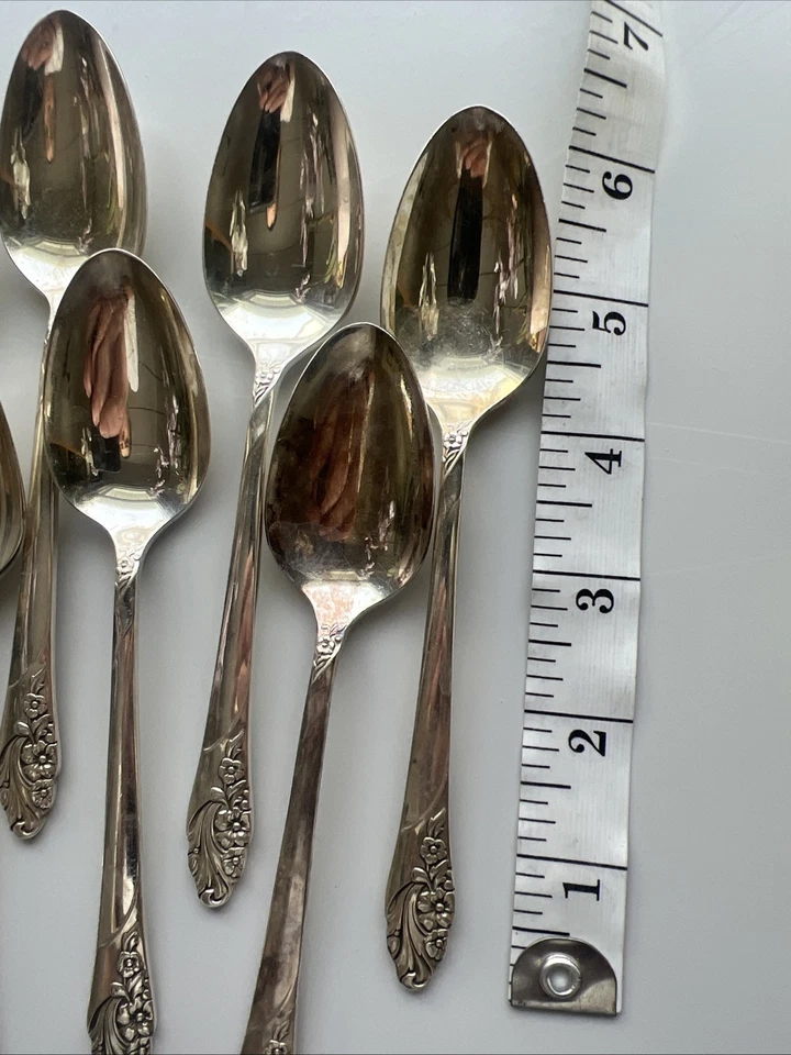 Cucharas ESTRELLA NOCTURNA Oneida Mesa Comunitaria Plateada Lote de 12 De Colección-6 Pulgadas Foto 4 de 4