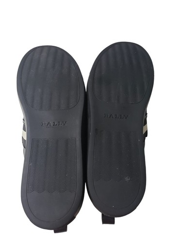 Bally Herald T43 Slip On Shoes Marine Azure Blue Black Leather Canvas Sz 12E 13D - Picture 6 of 11