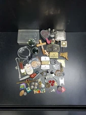 Junk Drawer Lot Cigar Box Snap On Buckle Money Clips And More Junk Misc