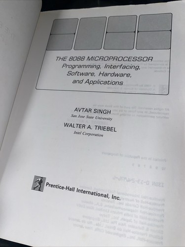 The 8088 Microprocessors: Programming, Interfacing, Software, Hardware, & Applic - Picture 4 of 6