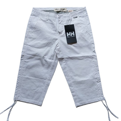 Helly Hansen Damen-Caprihose weiß Baumwolle 28'' Taille neu mit Etikett