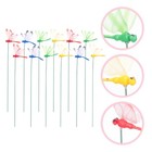 12pcs 3D Dragonfly Garden Decor Simulation Dragonfly Stakes Garden Stakes