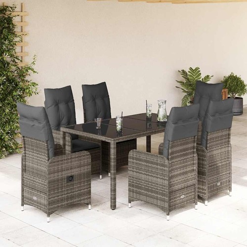 Gartenmöbel Bistroset Sitzgruppe Garnitur Balkon mit Kissen Poly Rattan vidaXL - Bild 6 von 58