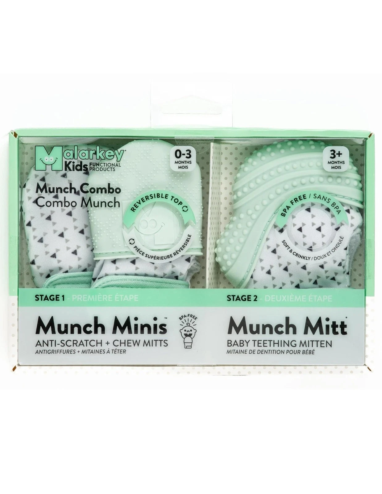 Mint Triangle Teether Combo by Malarkey Kids
Opens in a new window or tab