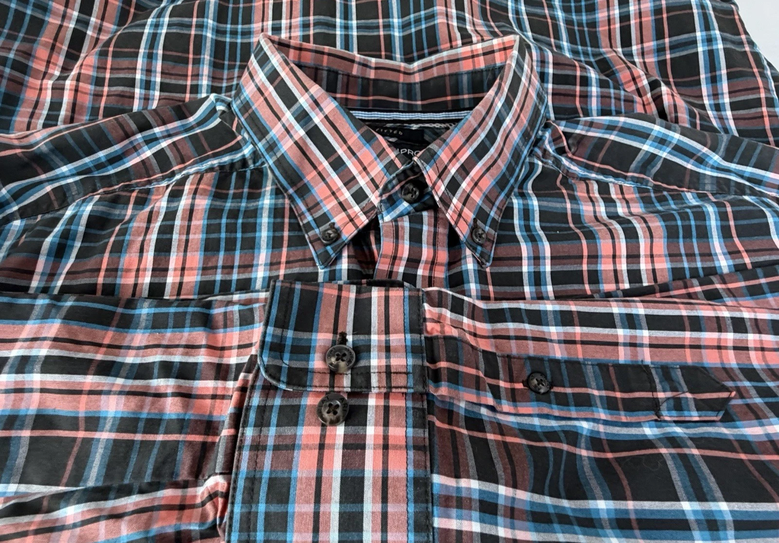 Ariat Pro Series Fitted Multicolor Plaid Shirt Men’s XL Western Urban Cowboy
