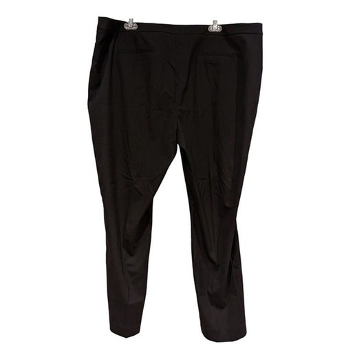 Halogen Straight Leg Dress Pants Size 18 Black Ankle Stretch Trousers Womens - Picture 2 of 7