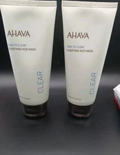 AHAVA Time to Clear Purifying Mud Mask 3.4 oz  Full Size - Sealed - $35 RV