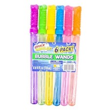 Sunny Days Entertainment 4oz Bubble Wands   6 Pack Bubble Wand Toy  Summer