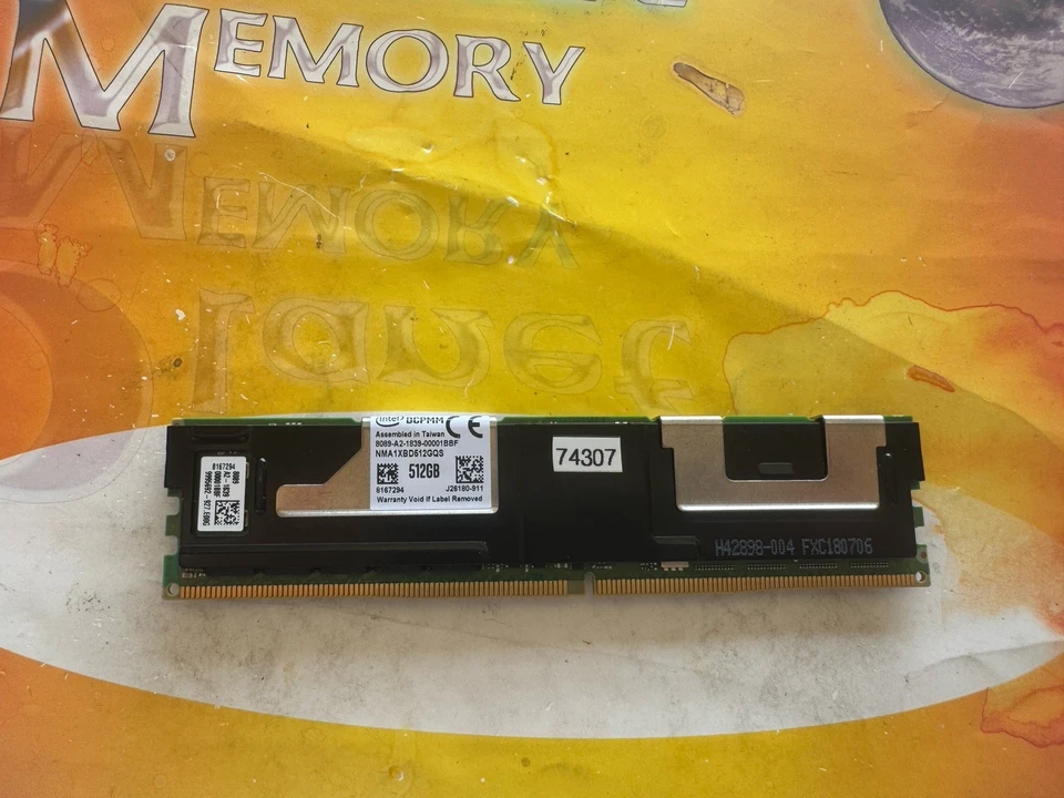 Memoria de servidor persistente Intel Optane DC 1X 512 GB DDR4 2666 MHz NMA1XBD512GQS Foto 3 de 3