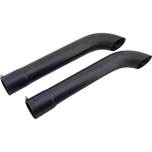 Slip-Over Kickout Hotrod Ratrod Extension Exhaust Pipes, Plain, 3-1/2 x 26 Inch - Picture 2 of 6
