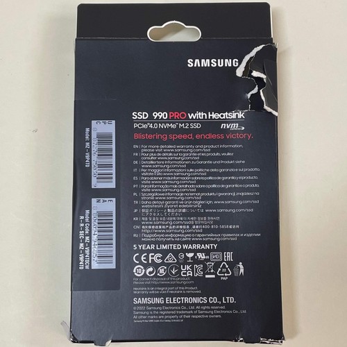 New Samsung 2280mm 990 Pro 4TB PCIe Gen 4.0 x4, NVMe 2.0 SSD MZ-V9P4T0 - Afbeelding 4 van 4
