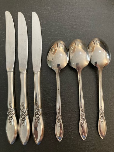 Oneida Community Stainless SPRING ROSE 6 Filler Pcs Bouquet FREE SHIPPING - Picture 5 of 5