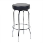 Boss Office Products 29" Chrome Bar Stool in Black