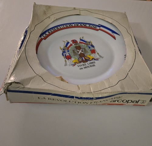 Magnifique Lot 6 assiettes Années 80 Revolution Francaise 1789-1989 Arcopal - Foto 3 di 20