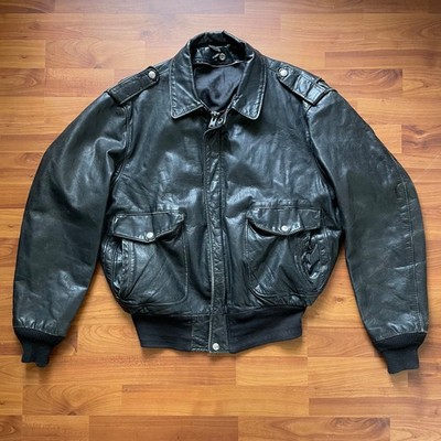 Schott Lederjacke schwarz, 80ern, Size 46 (56)